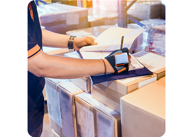 woman working in e-commerce logistics