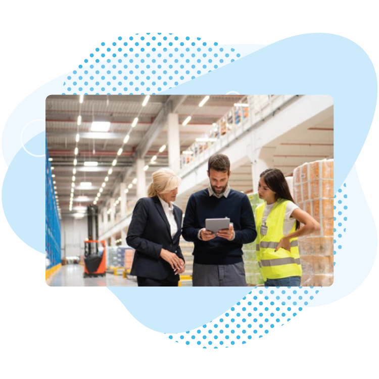 technology leaders planning warehouse optimization using technology