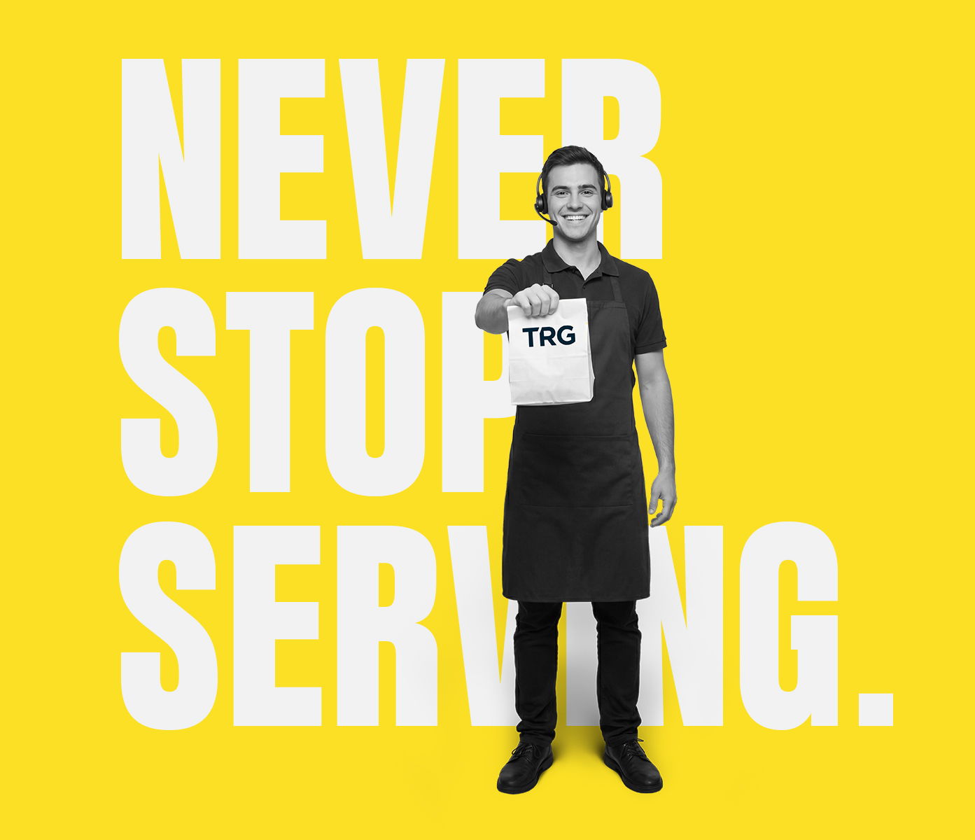 A quick service restaurant operation powered by TRG-managed technology, keeping every location serving.